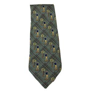 Tommy Bahama NEW Mens Hand Made Neck Tie 100% Silk Multicolor Golf Tropical
